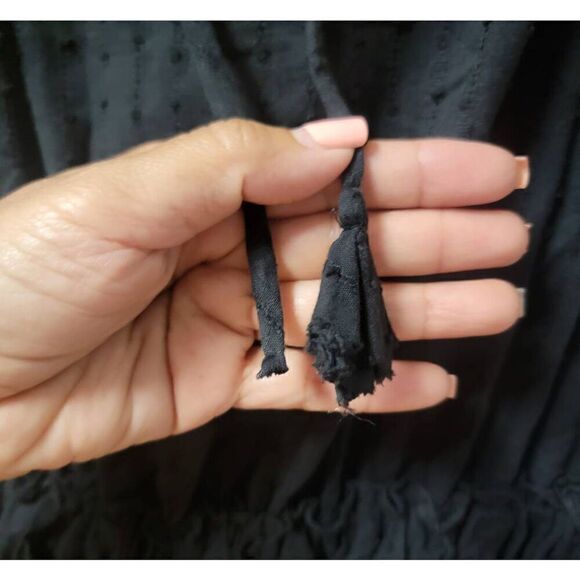 Misa Lilian Black Mini Ruffles Dress XS - Picture 11 of 12